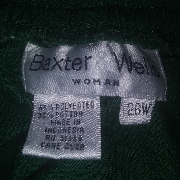 Baxter & Wells Forest Green Pants 26W - Picture 4 of 5